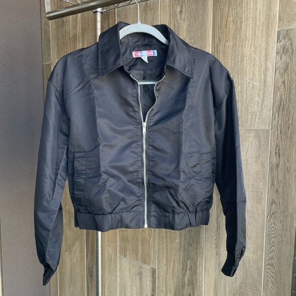 Urban Outfitters Jackets & Blazers - Black Cropped Bomber Jacket - Urban Outfitters